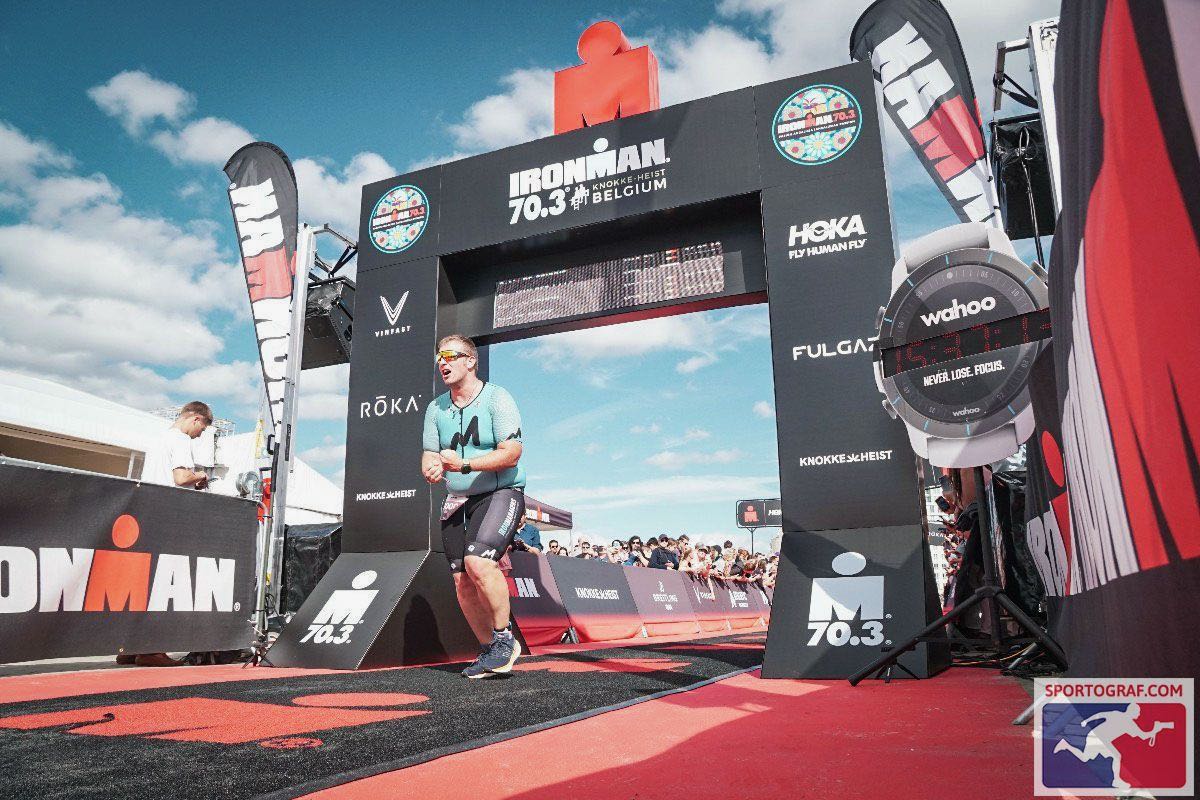 Finishing Ironman 70.3 Knokke family